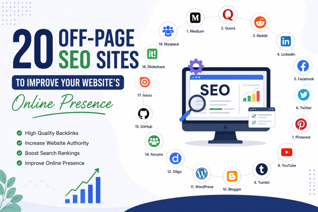 20 Off-Page SEO Sites to Improve Your Website’s Online Presence